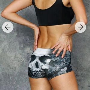 Black Milk Clothing Skull Black Short Shorts